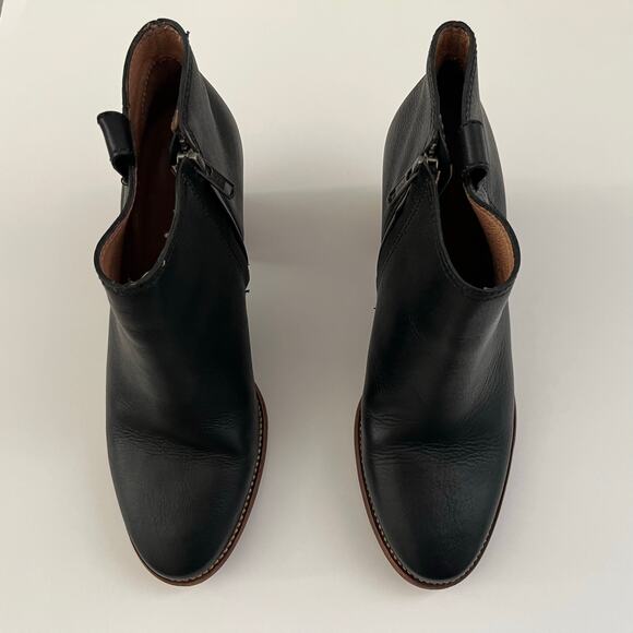 Madewell Billie Leather Ankle Boots Minimalist Quiet Luxury F5044 Black Size 8.5 - Picture 3 of 14